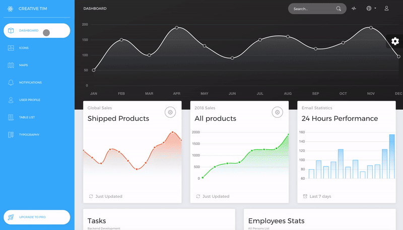now-ui-dashboard-react screenshot 1