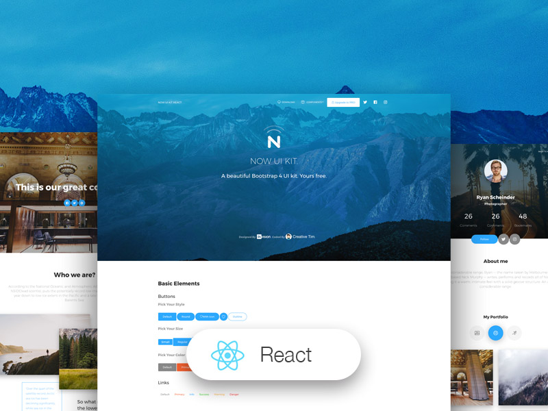 now-ui-kit-react screenshot 1