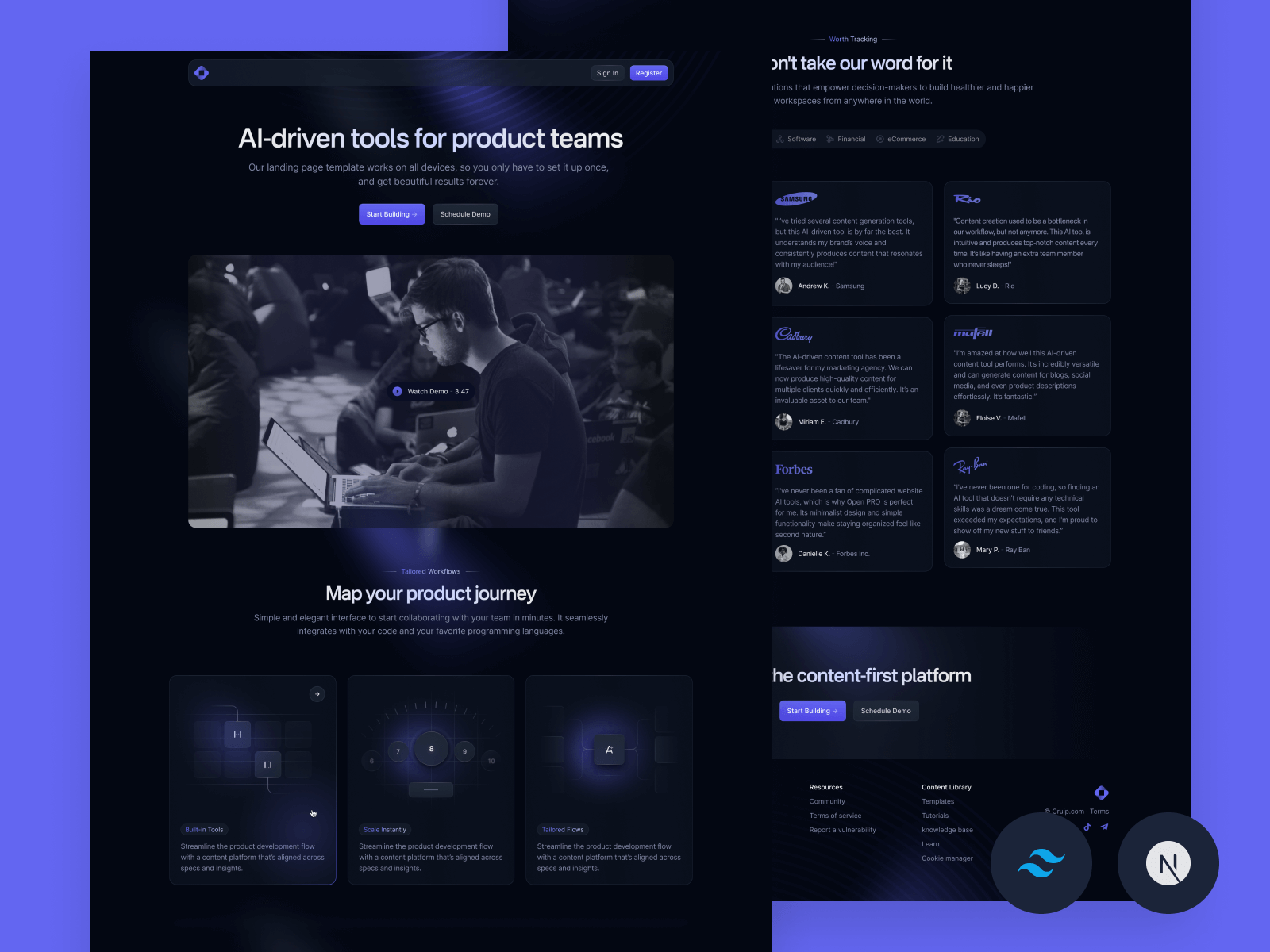 open-react-template screenshot 1