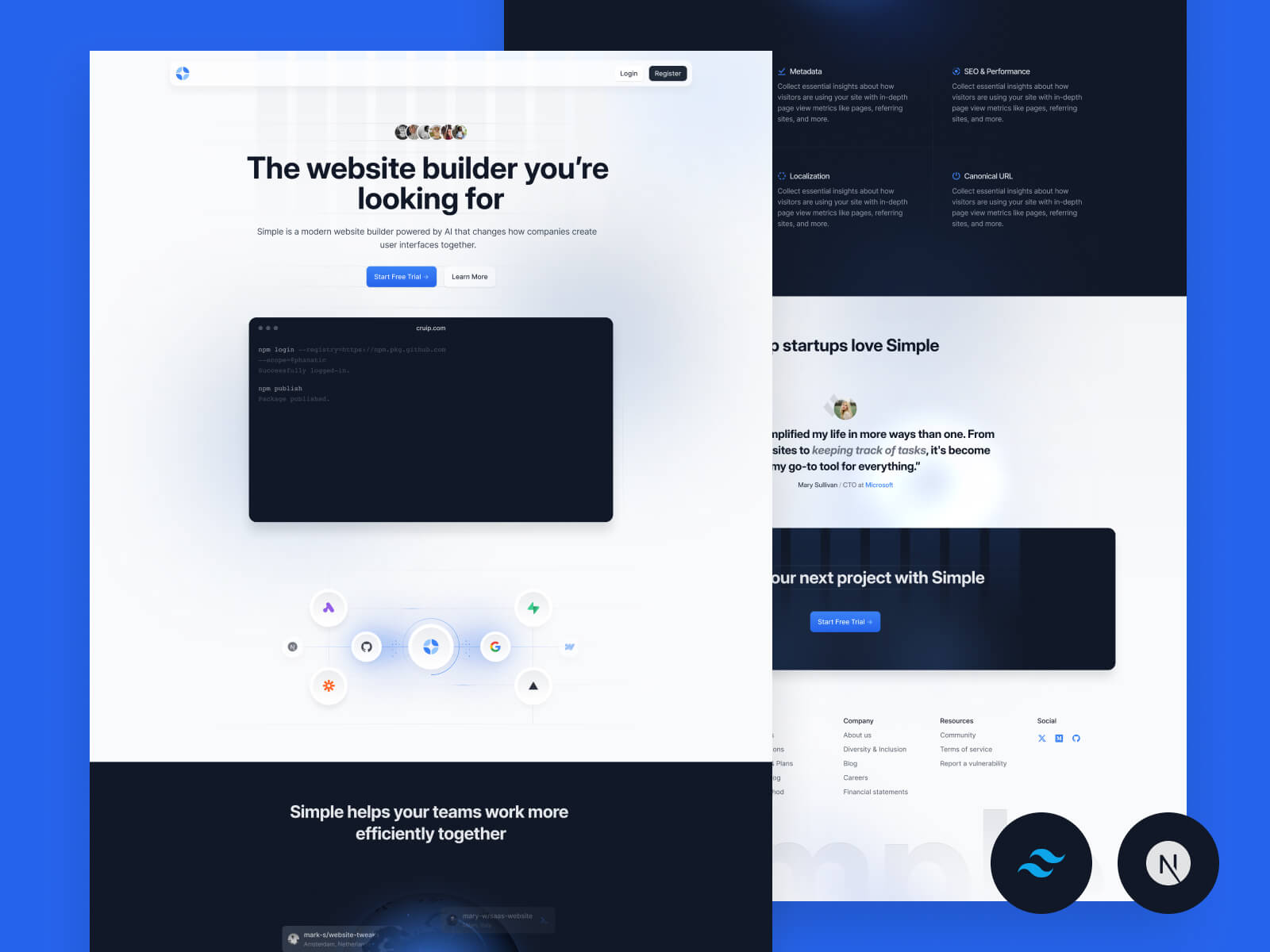 tailwind-landing-page-template screenshot 1