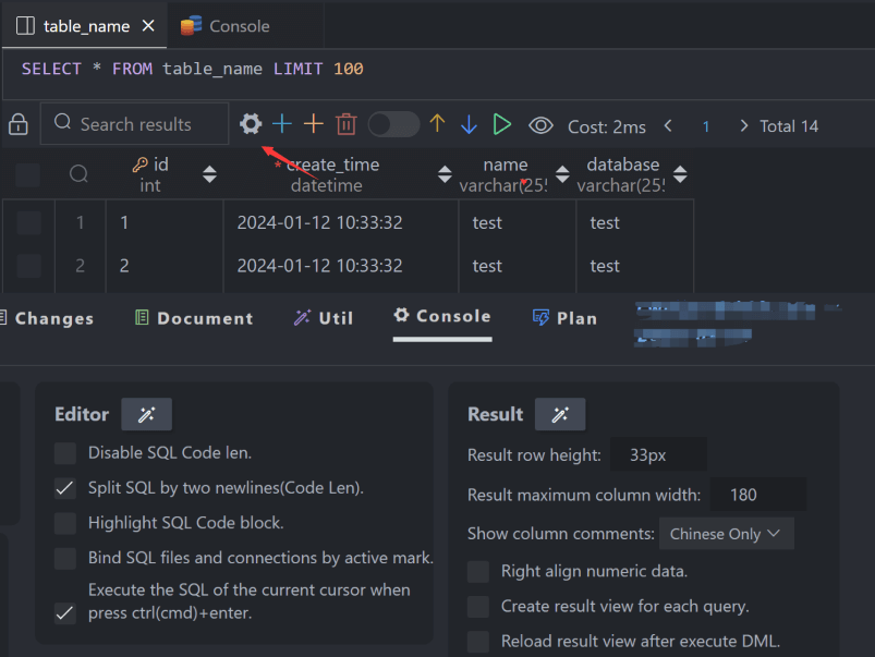 vscode-database-client screenshot 8