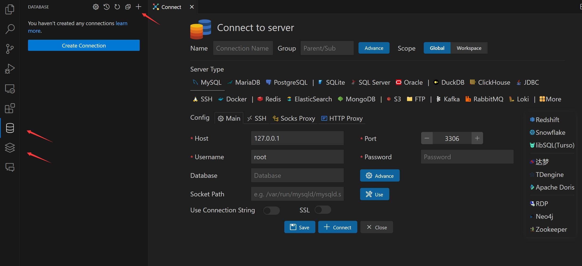 vscode-database-client screenshot 1