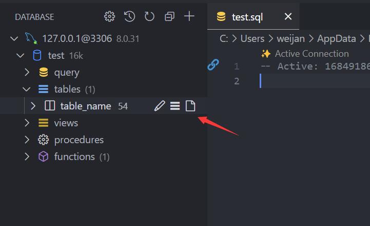 vscode-database-client screenshot 3