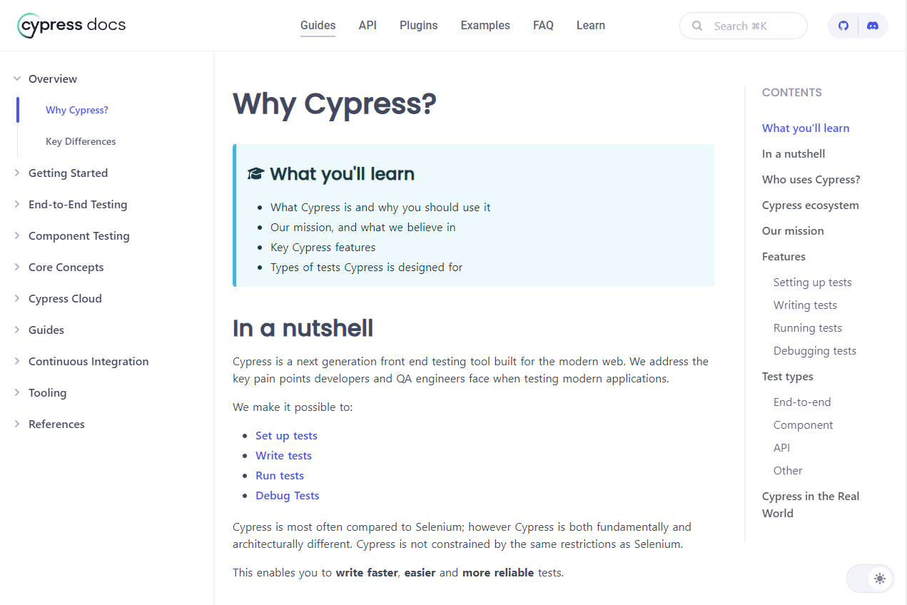 cypress-documentation screenshot 1