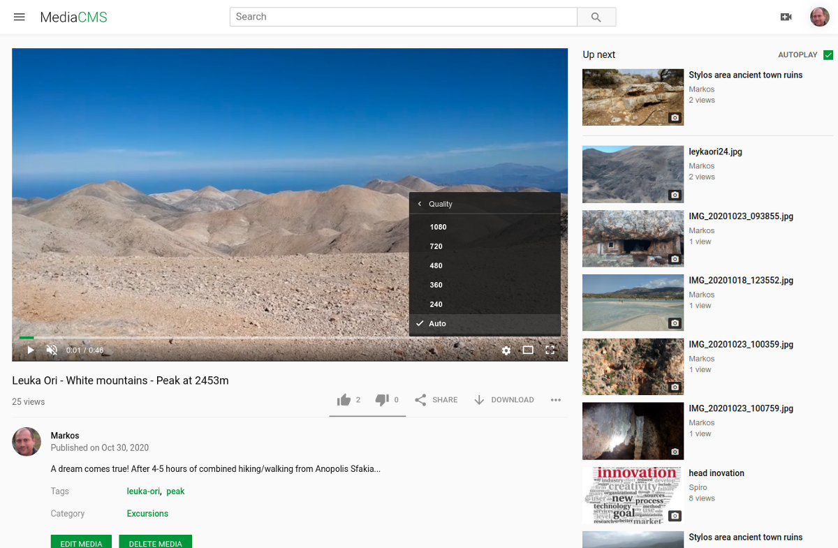 mediacms screenshot 2