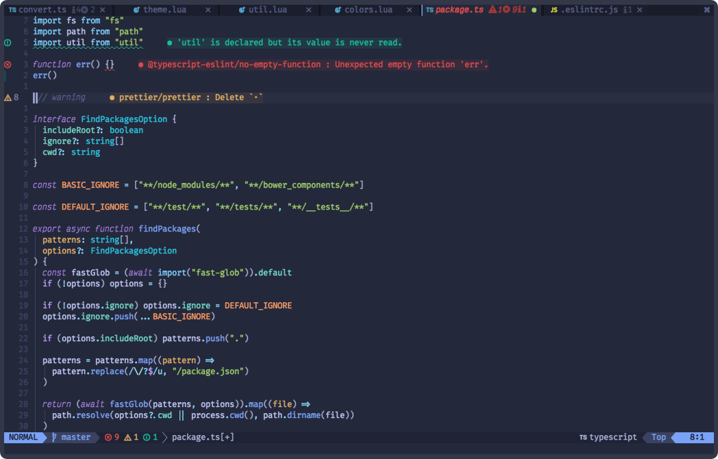 tokyonight.nvim screenshot 2