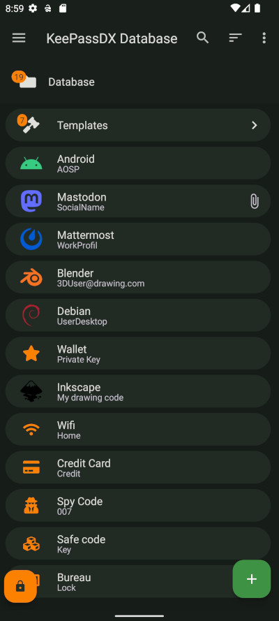 KeePassDX screenshot 1