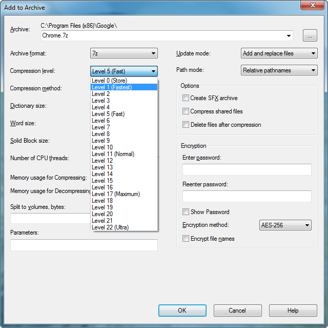 7-Zip-zstd screenshot 1