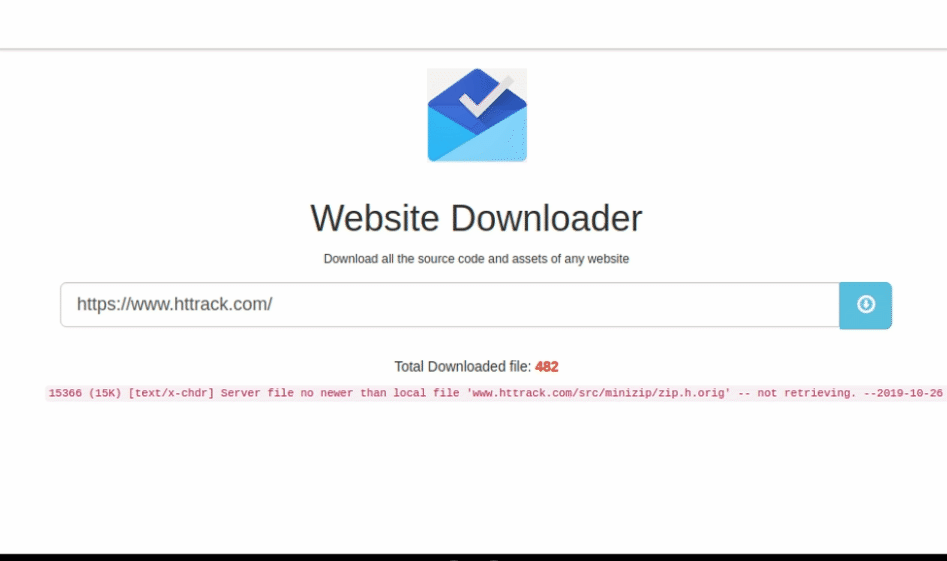 Website-downloader screenshot 1