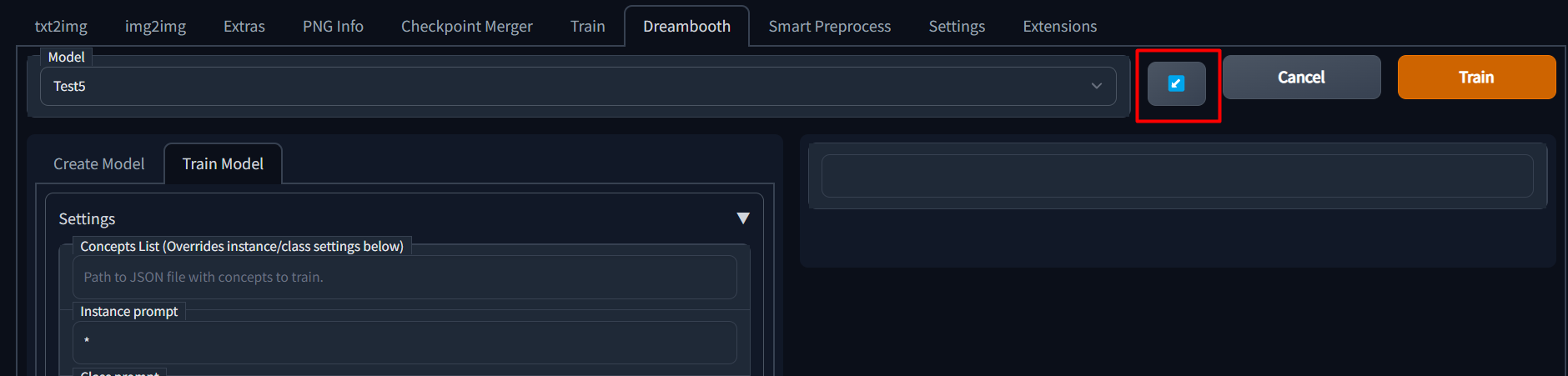 sd_dreambooth_extension screenshot 4