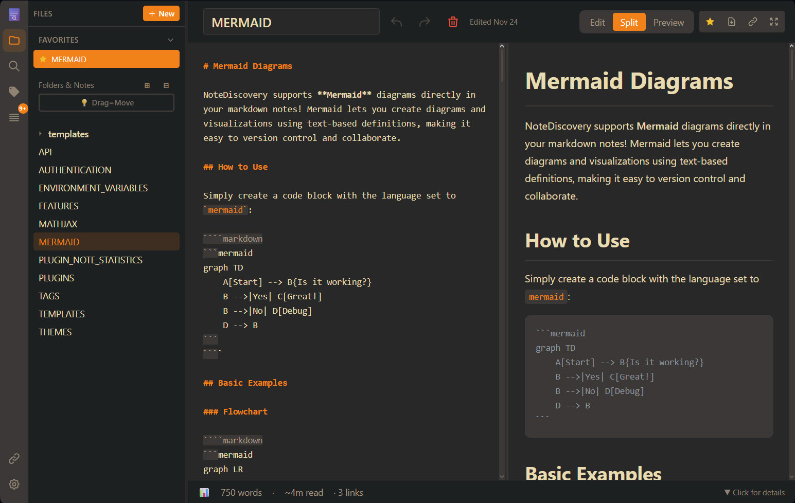 NoteDiscovery screenshot 1