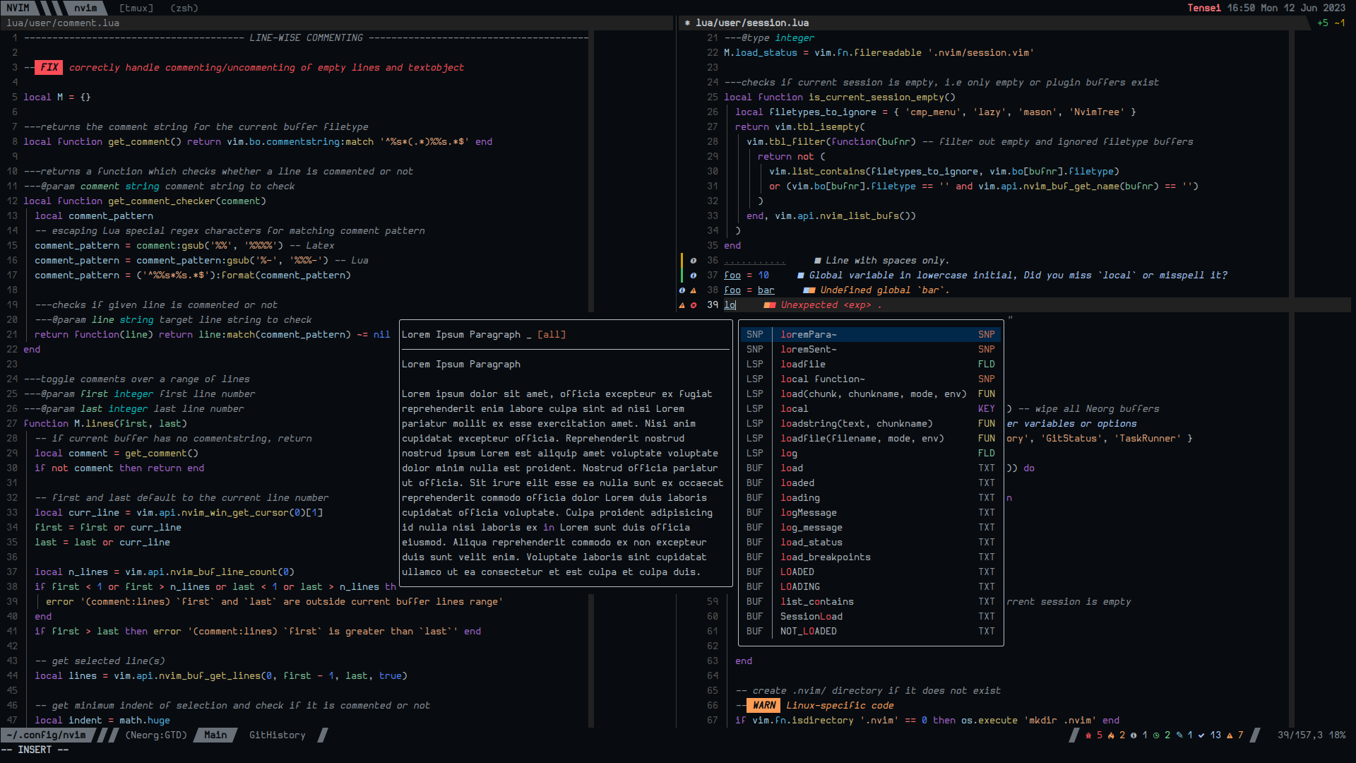 midnight.nvim screenshot 2