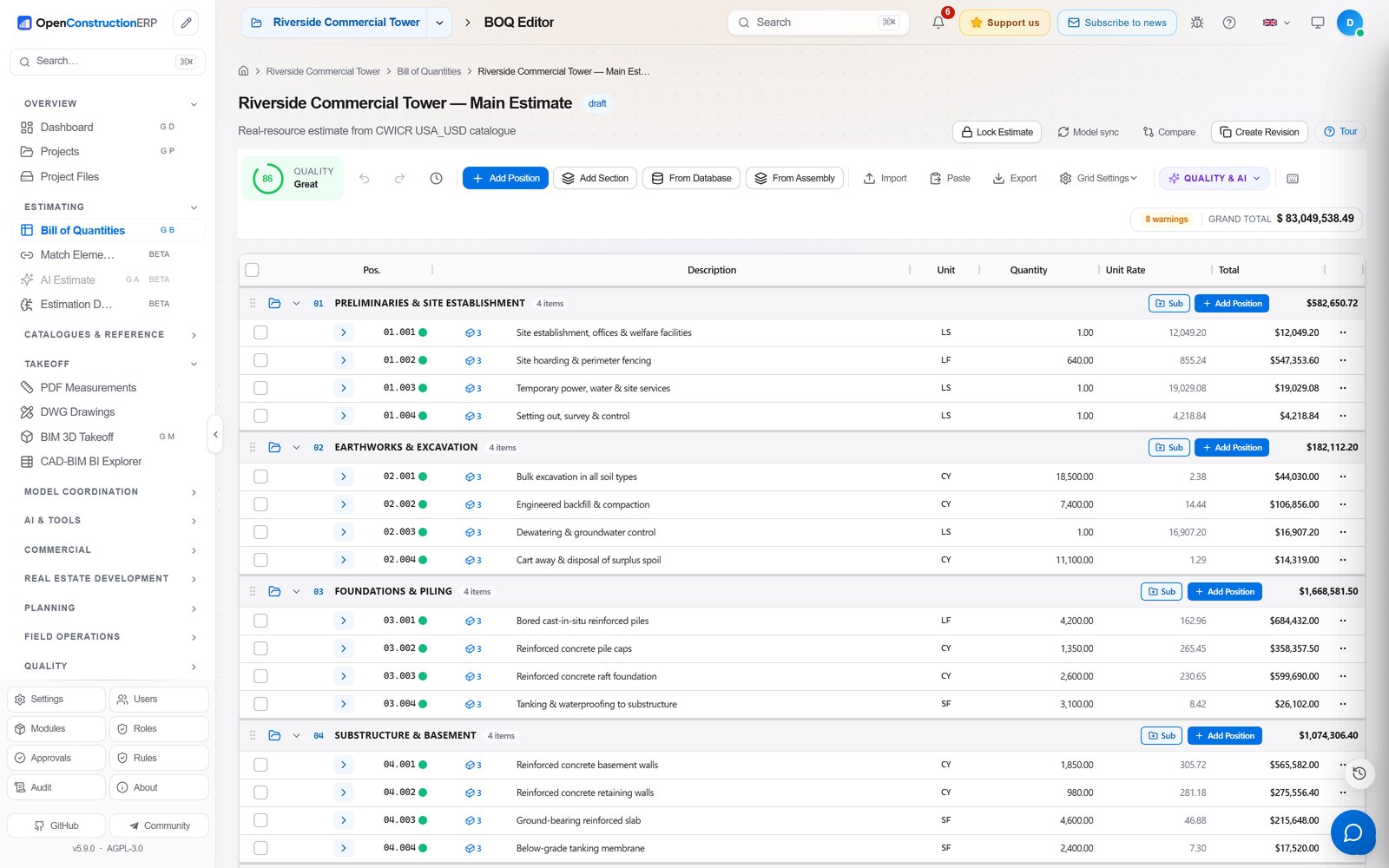 OpenConstructionERP screenshot 16