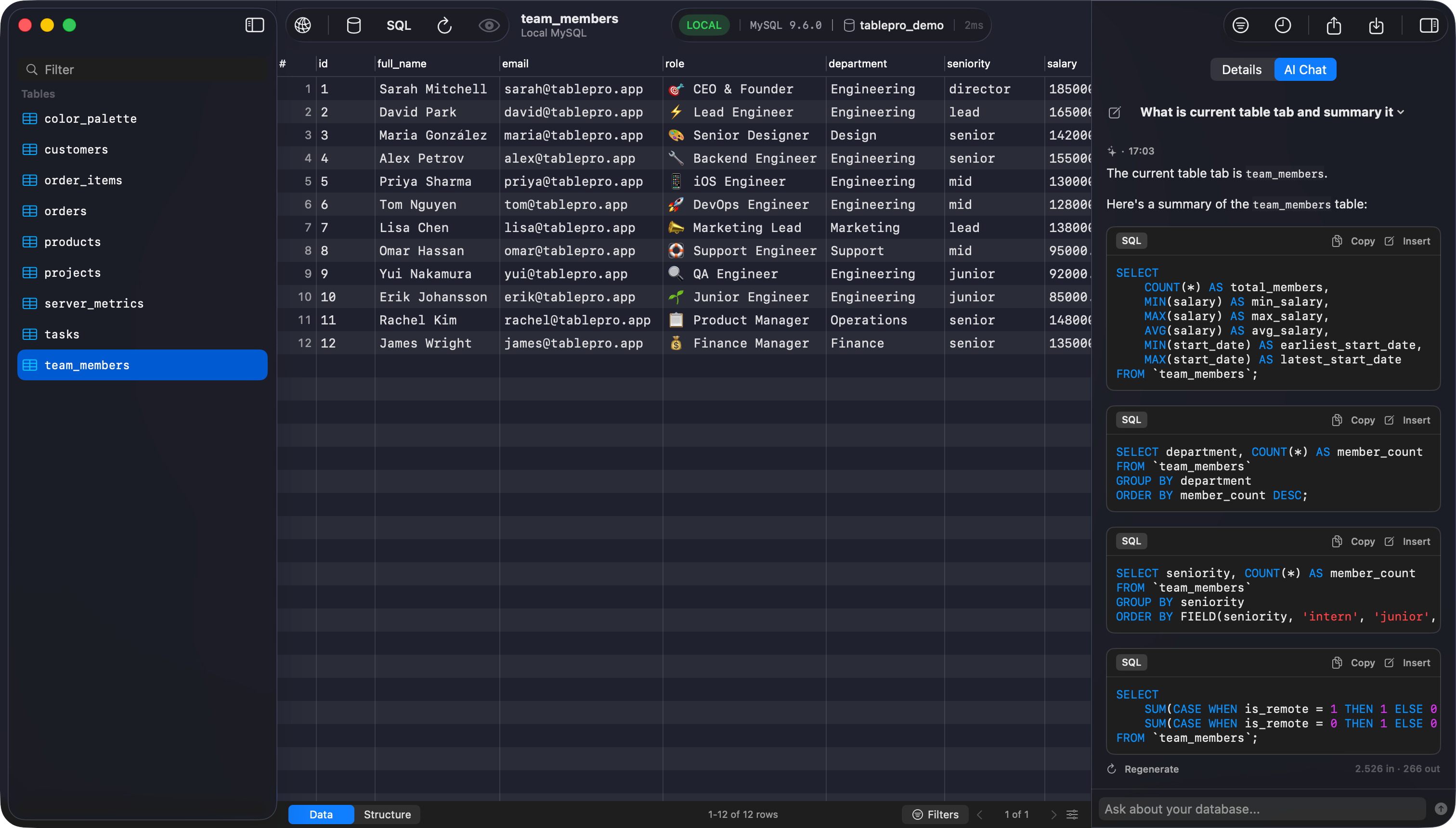 TablePro screenshot 1