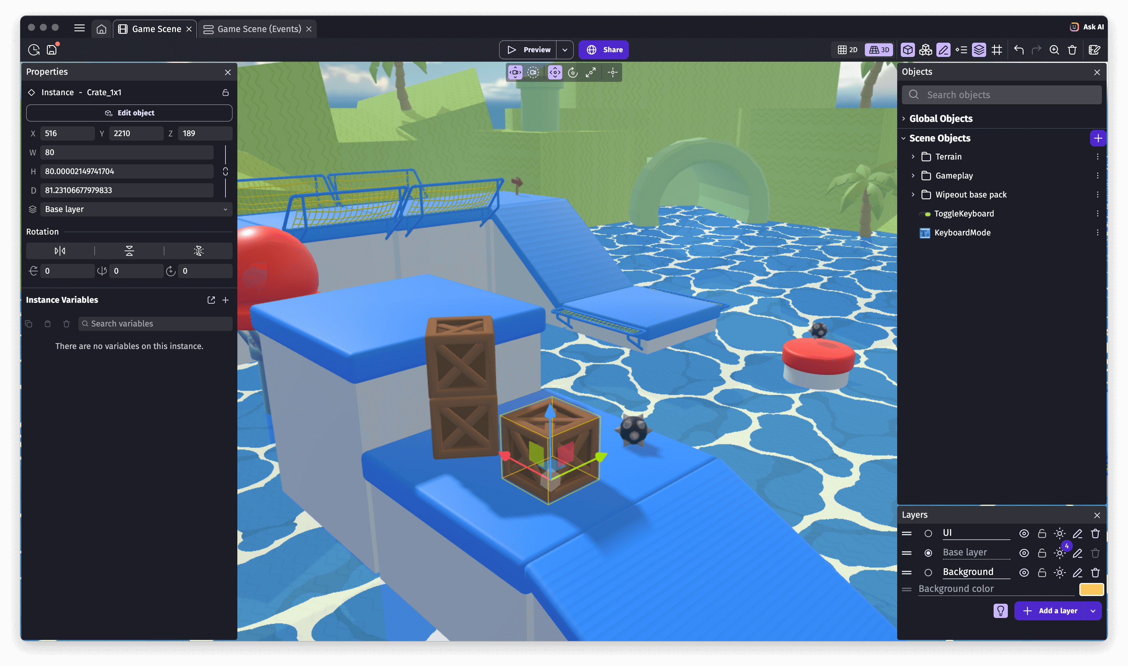 GDevelop screenshot 2