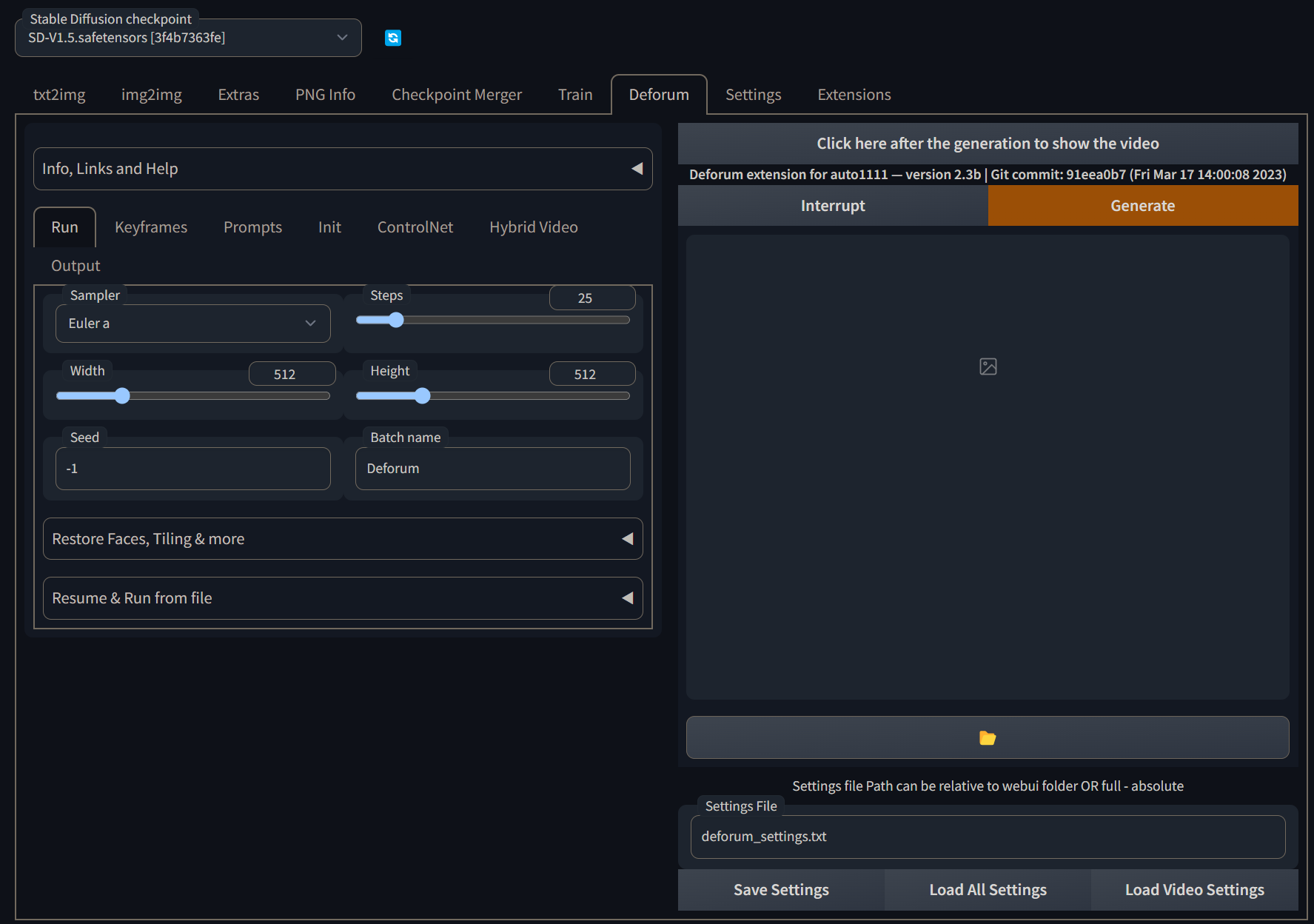 deforum-for-automatic1111-webui screenshot 2