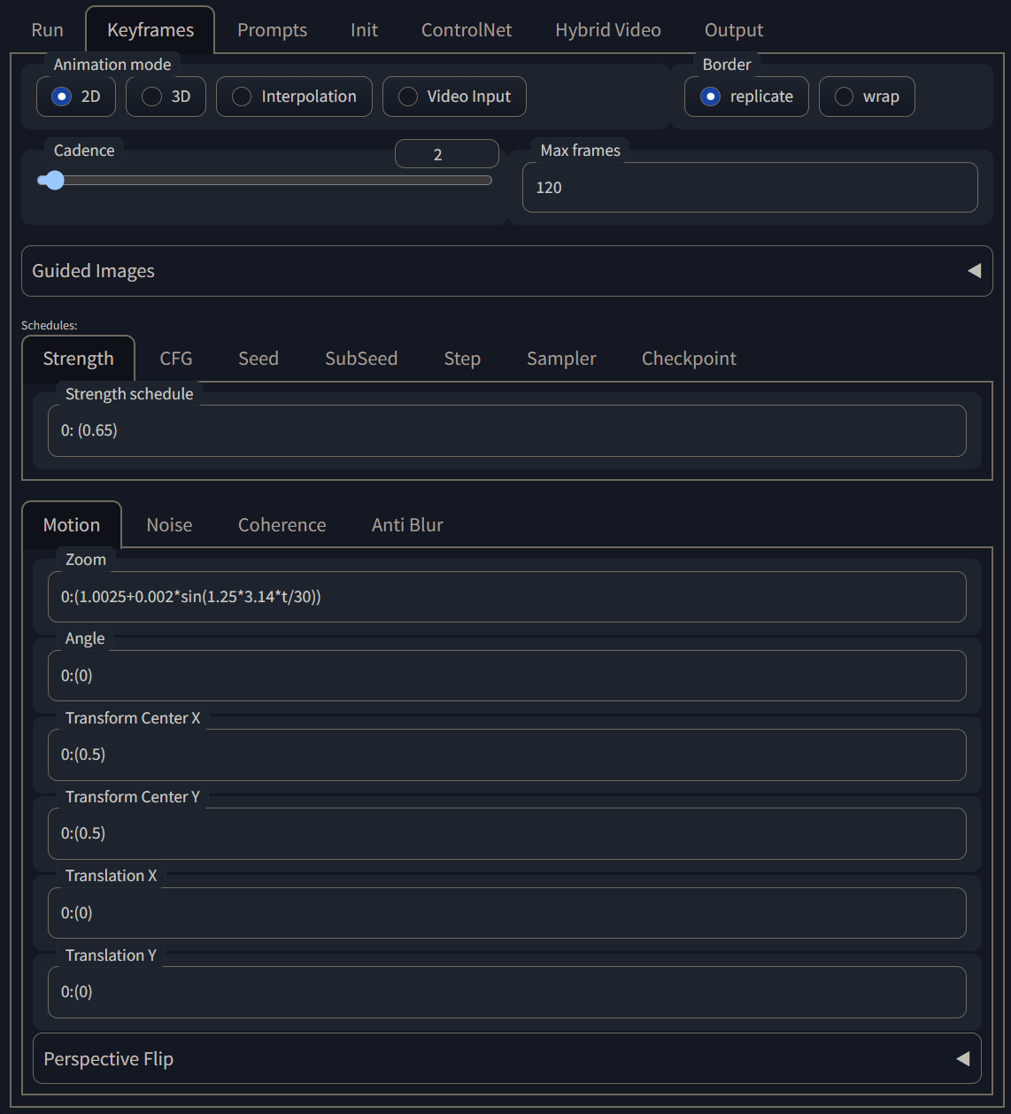 sd-webui-deforum screenshot 3