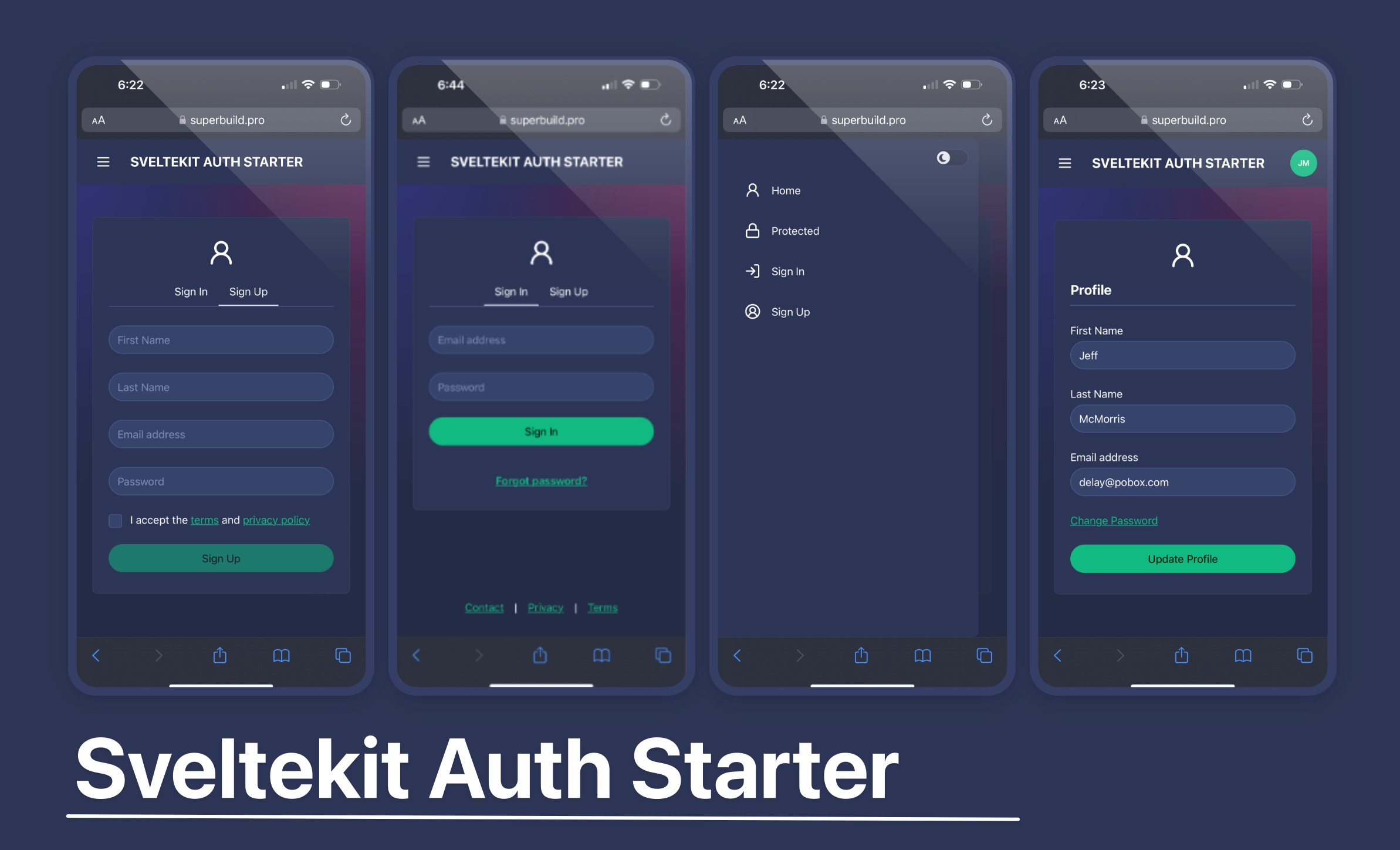 sveltekit-auth-starter screenshot 1