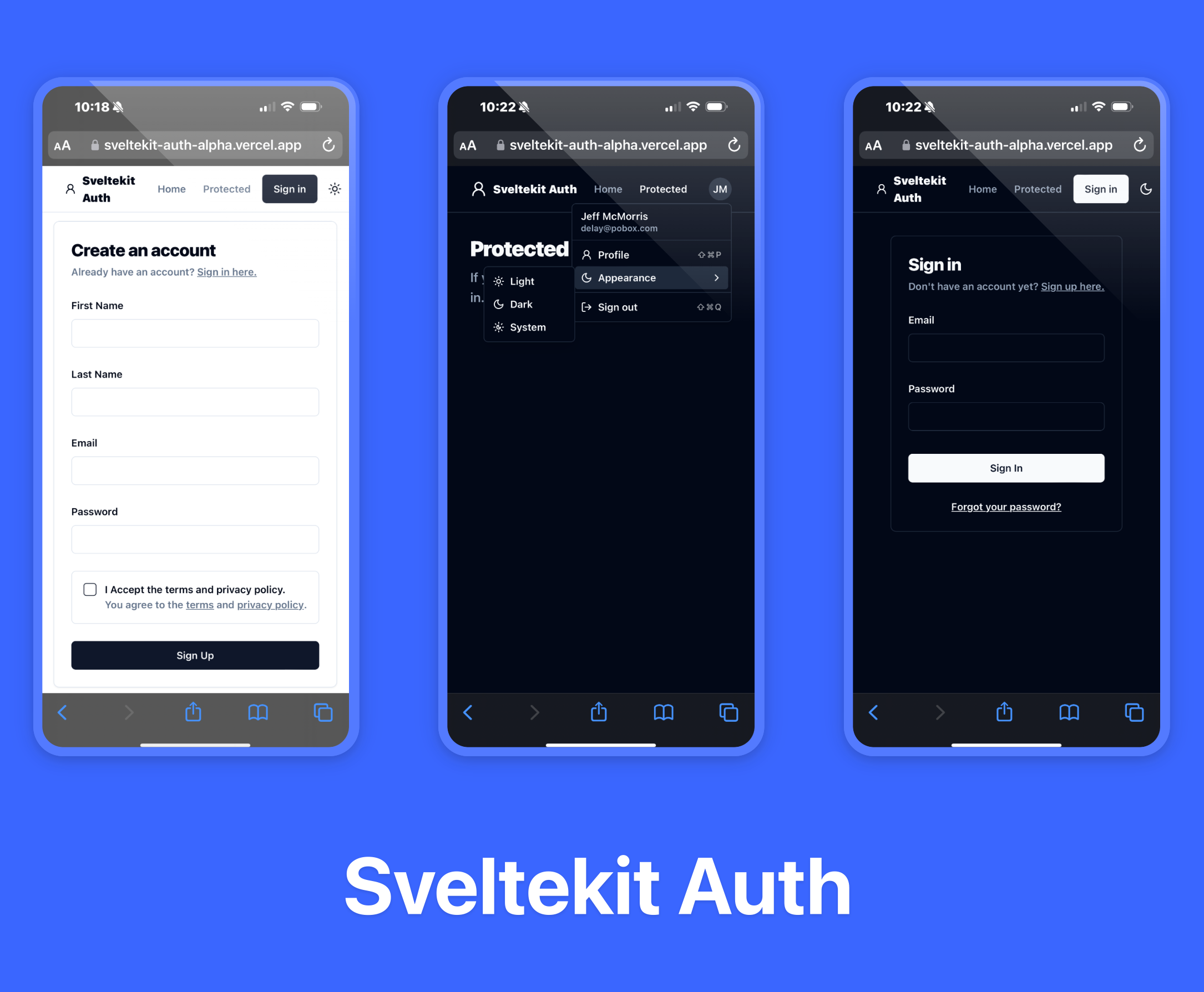 sveltekit-auth screenshot 1