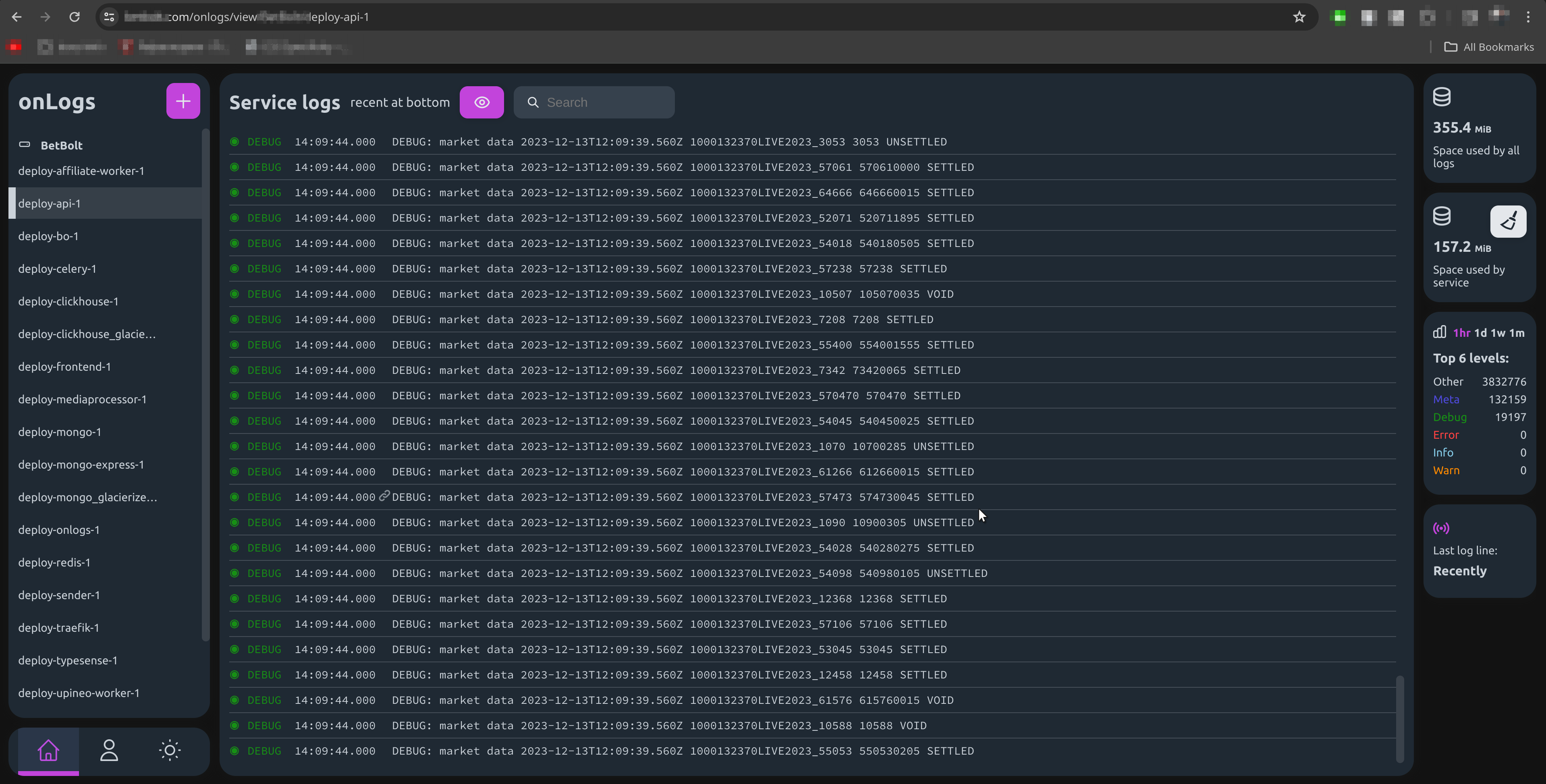 OnLogs screenshot 2