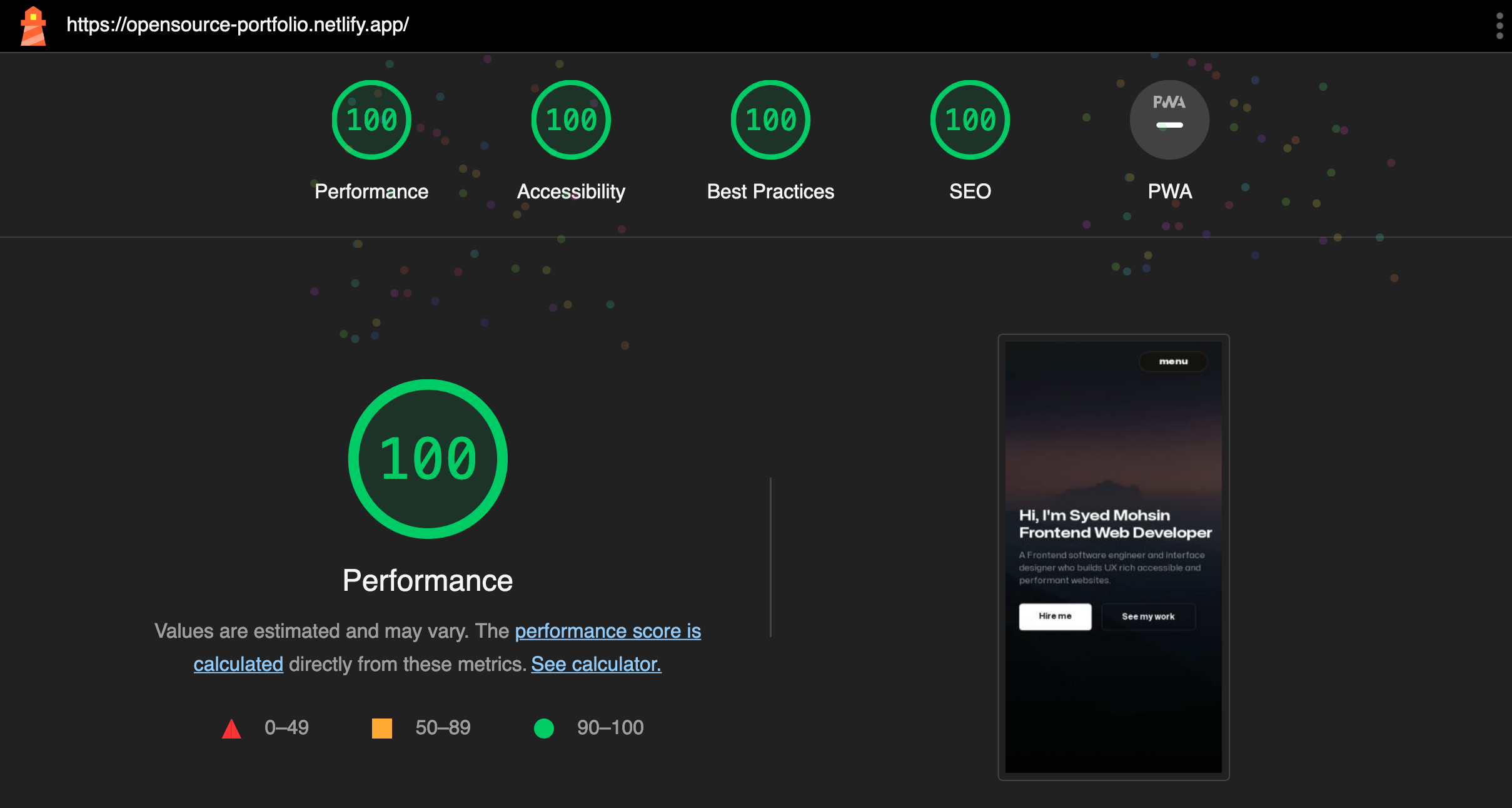 portfolio-template screenshot 2