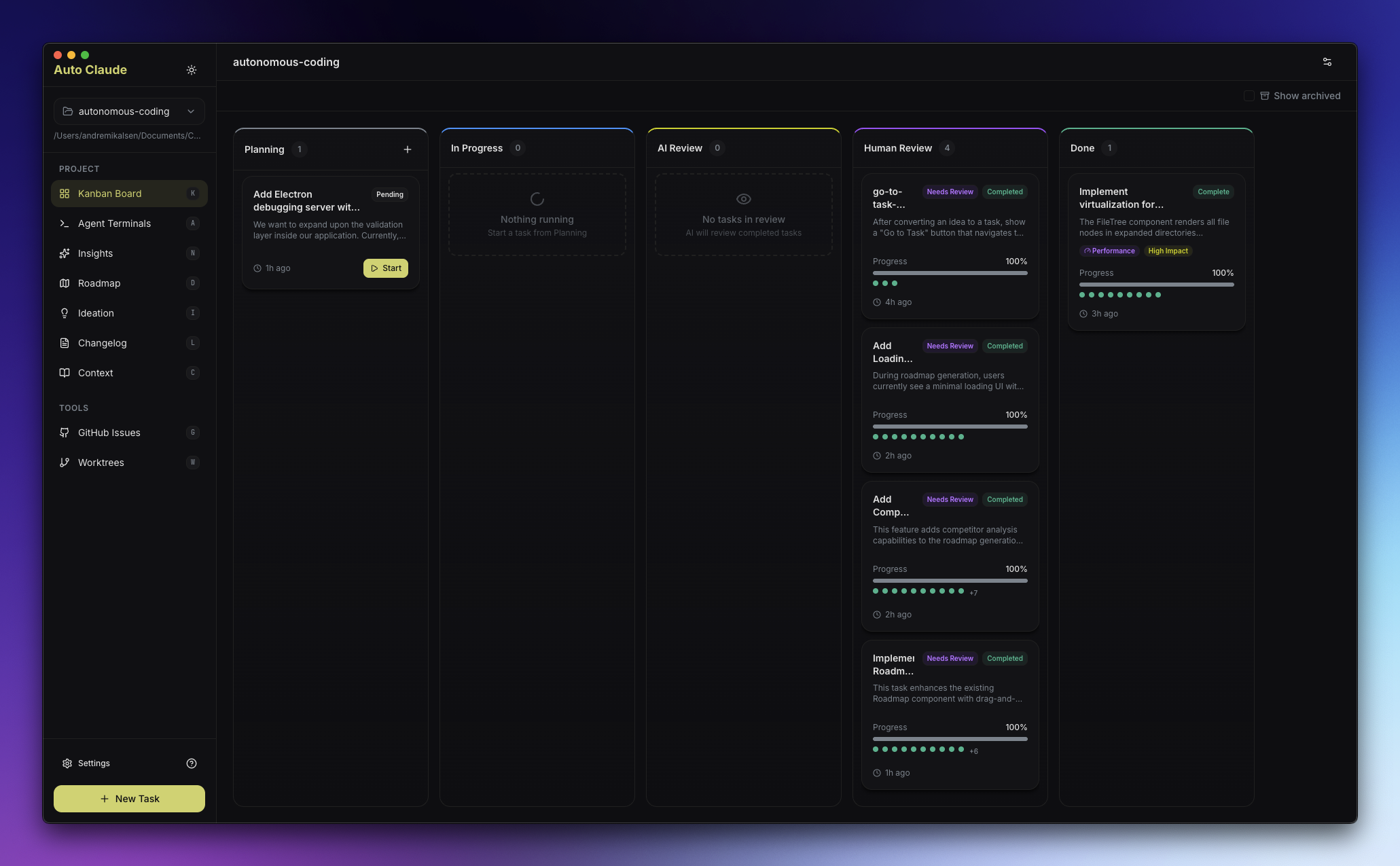 Auto-Claude screenshot 1