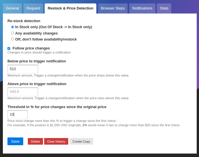 changedetection.io screenshot 6