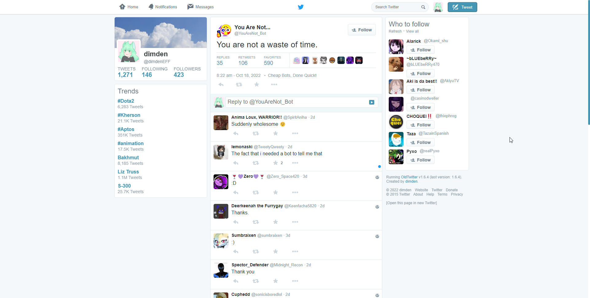 OldTwitter screenshot 4