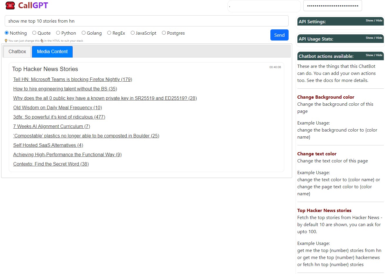 CallGPT screenshot 2