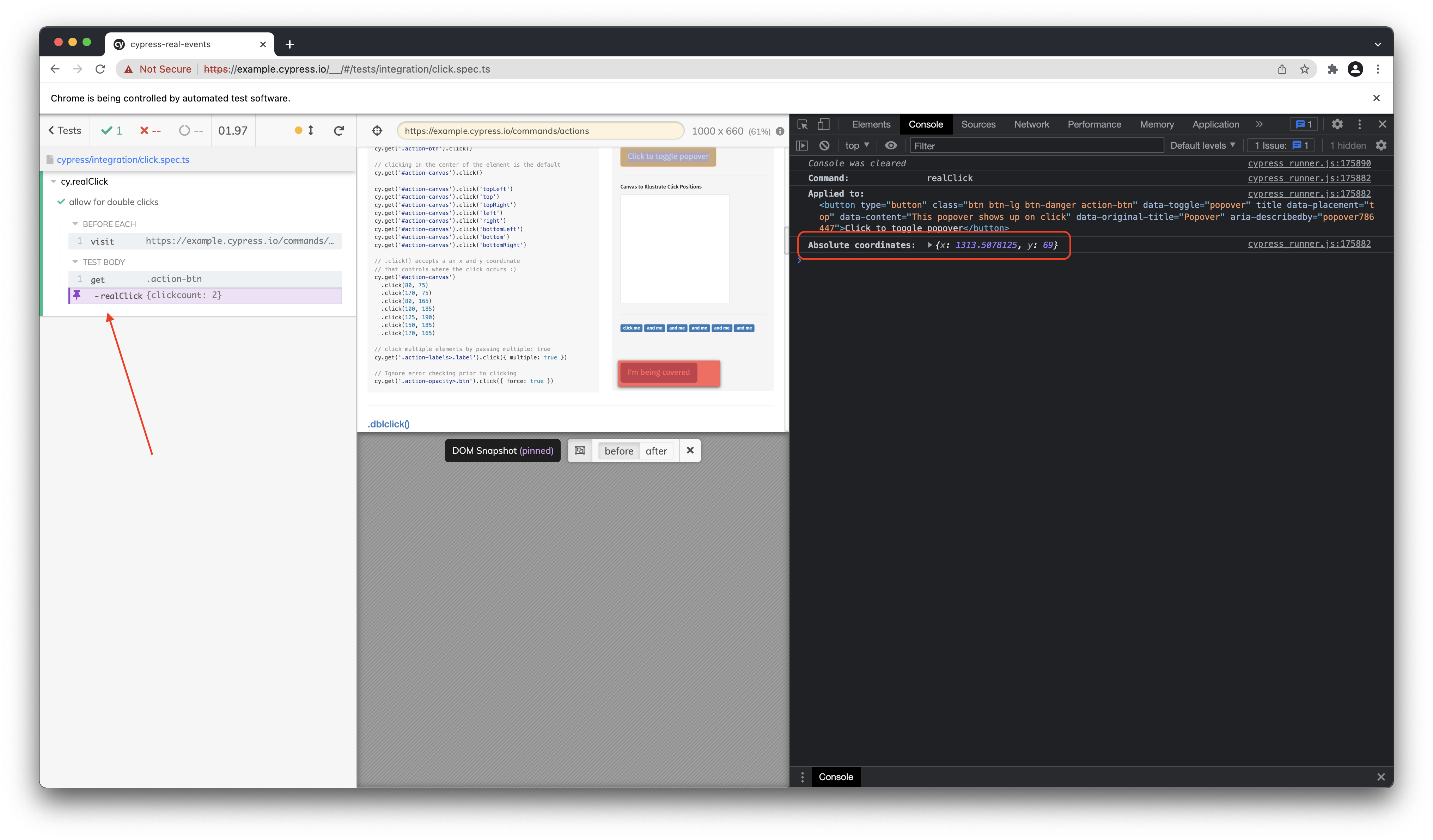 cypress-real-events screenshot 1