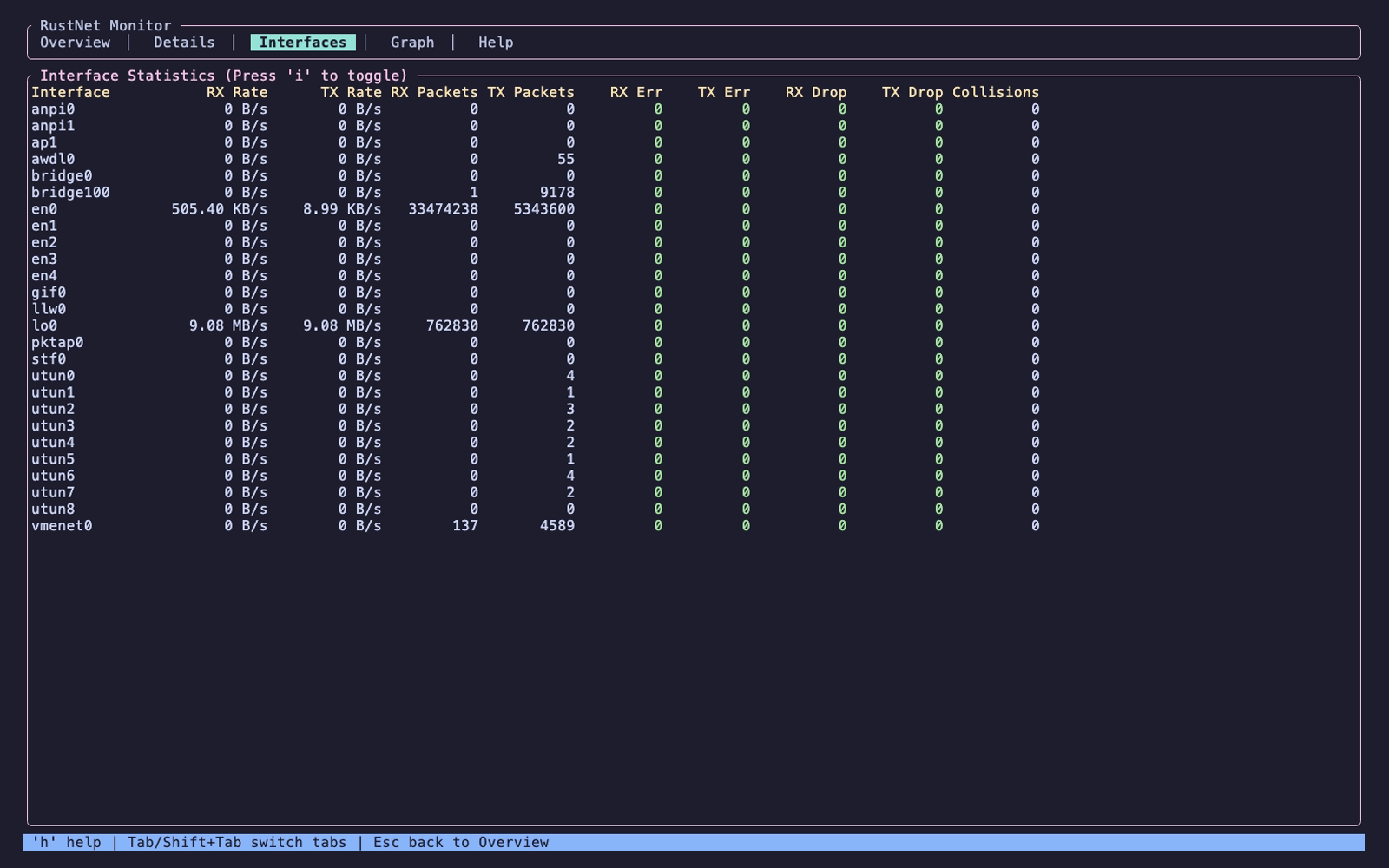 rustnet screenshot 5