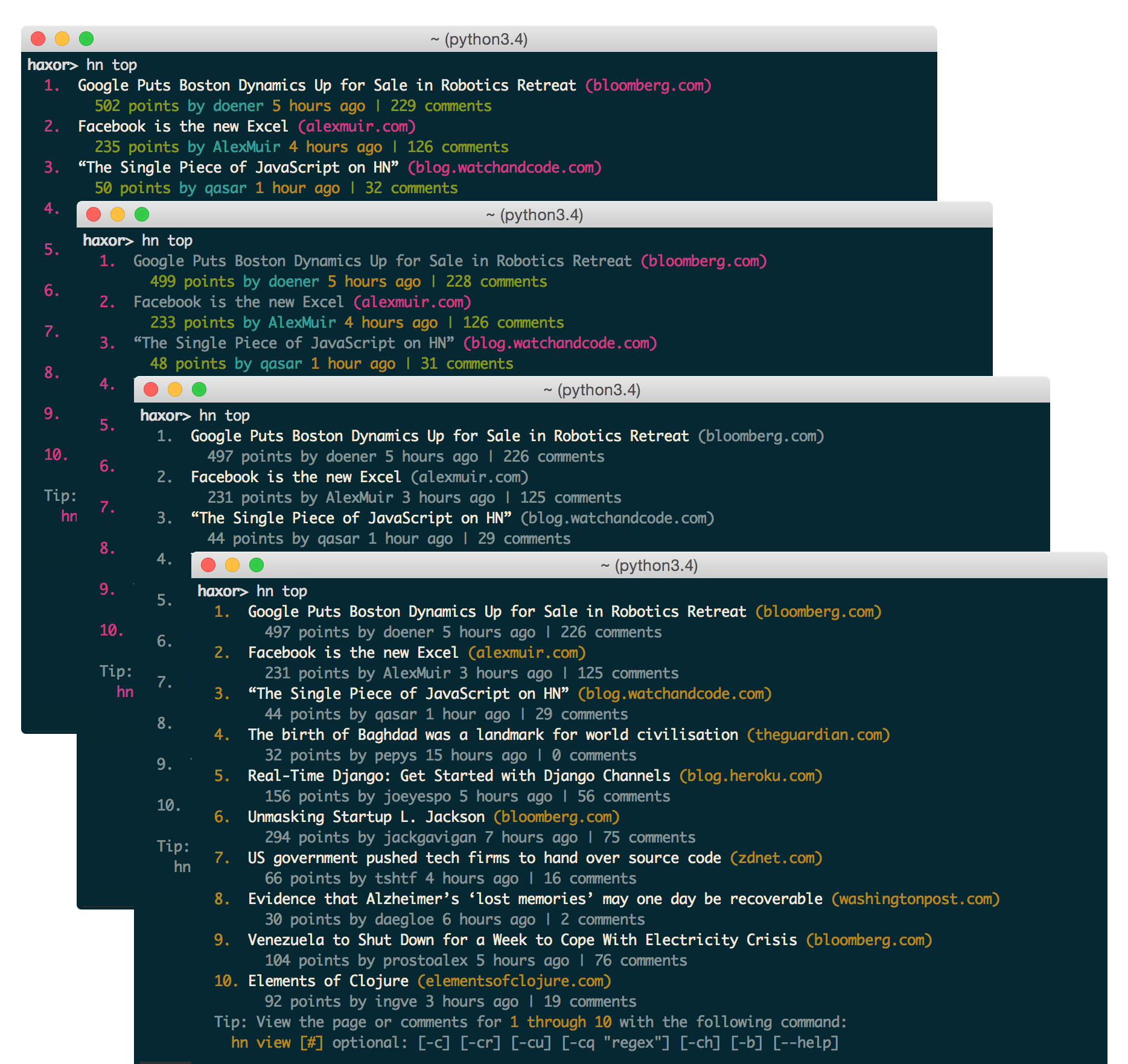 haxor-news screenshot 6