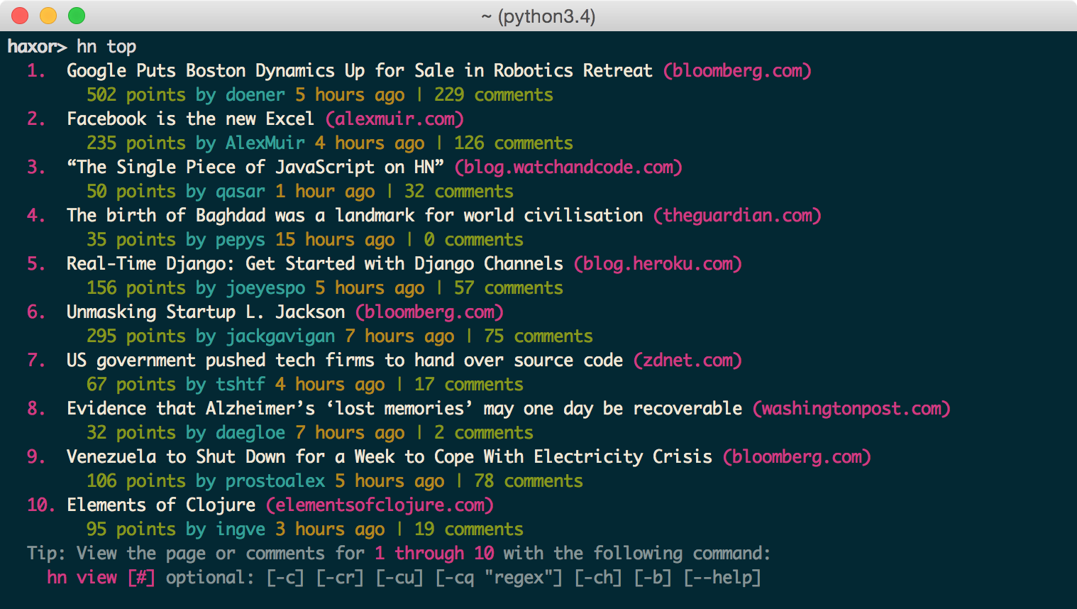 haxor-news screenshot 8