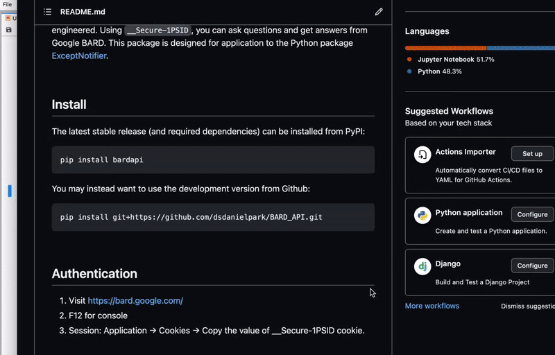 Bard-API screenshot 1