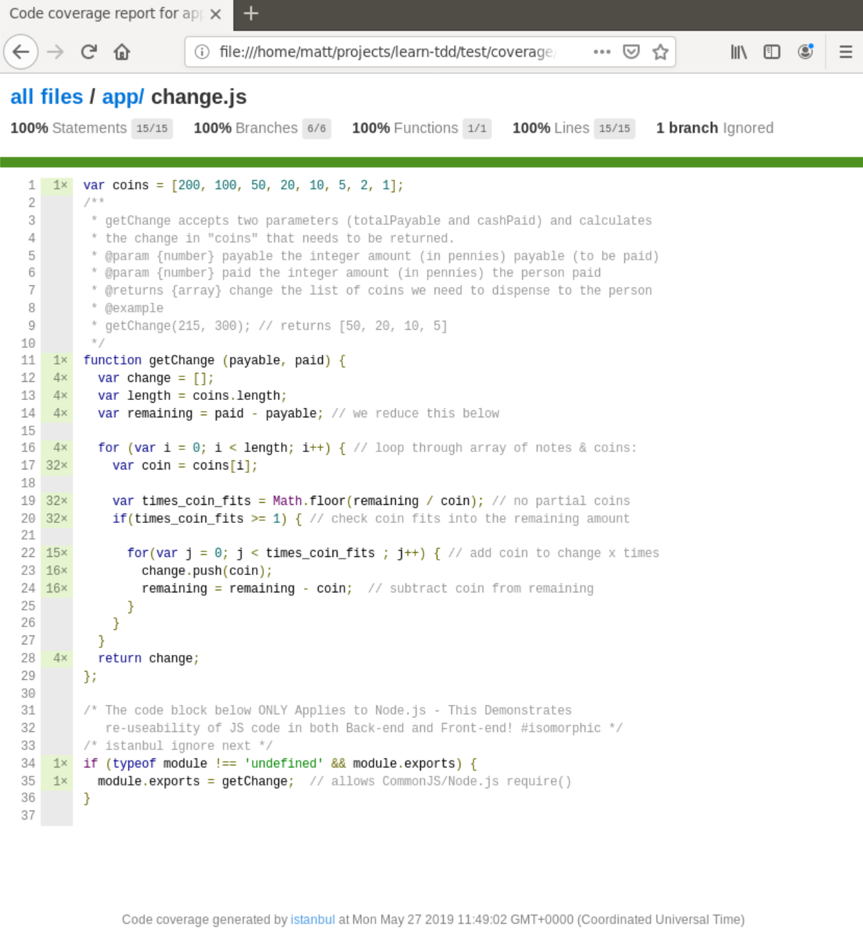 learn-tdd screenshot 19