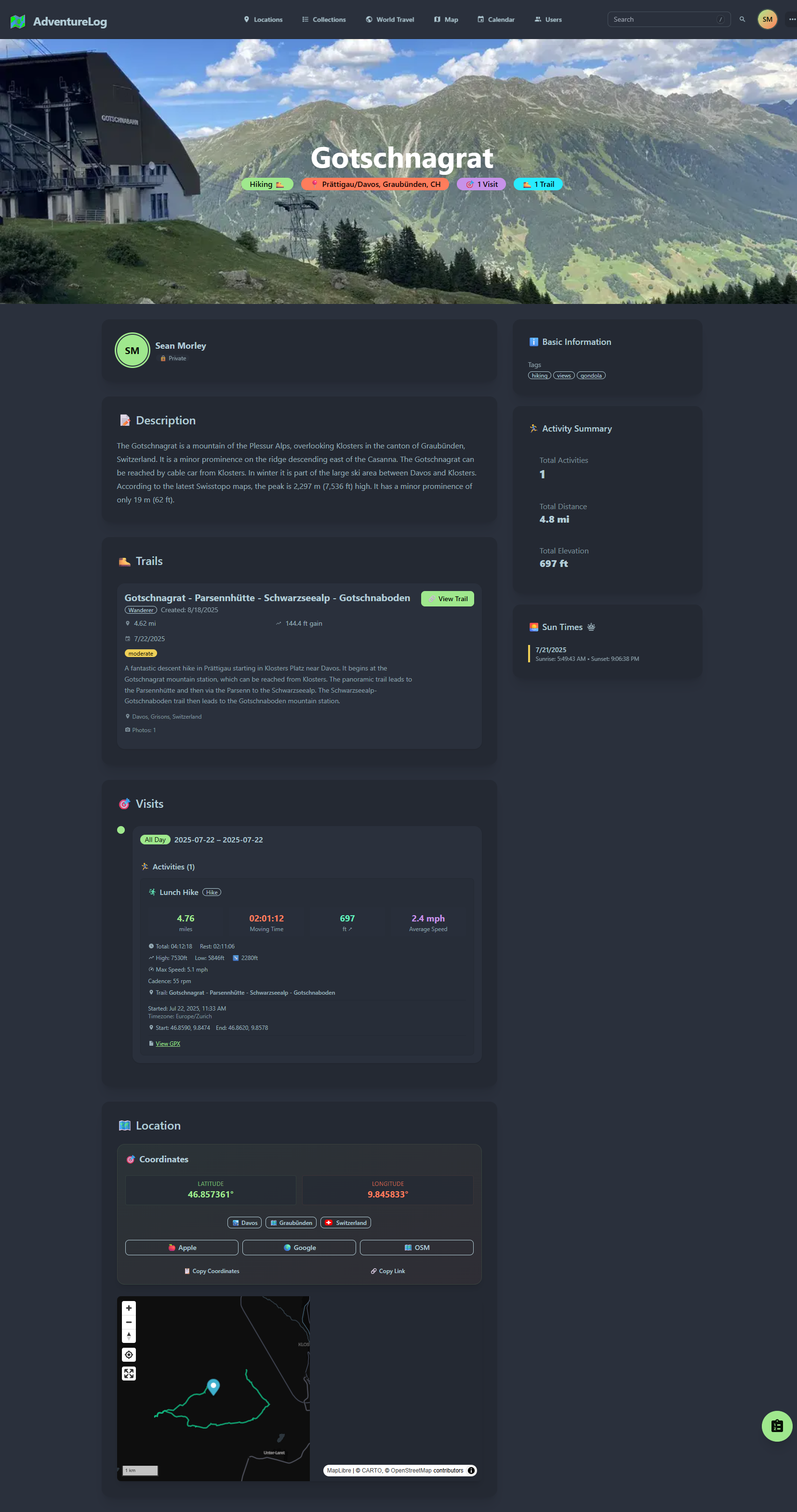 AdventureLog screenshot 3