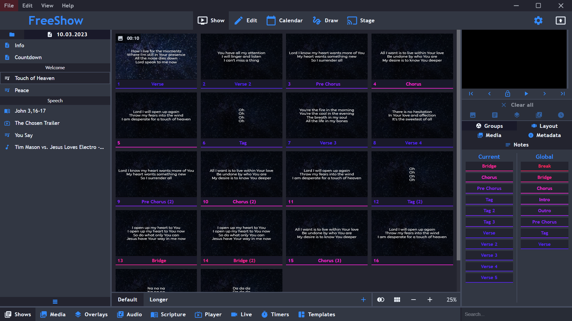 FreeShow screenshot 3