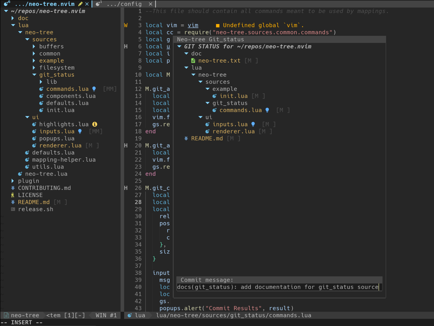 neo-tree.nvim screenshot 2