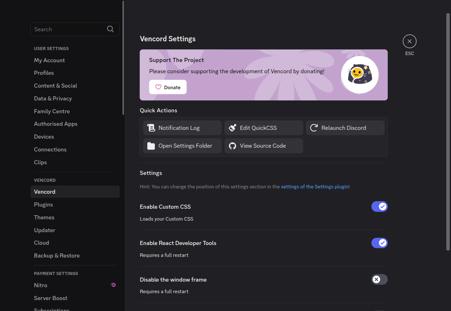 Vencord screenshot 1