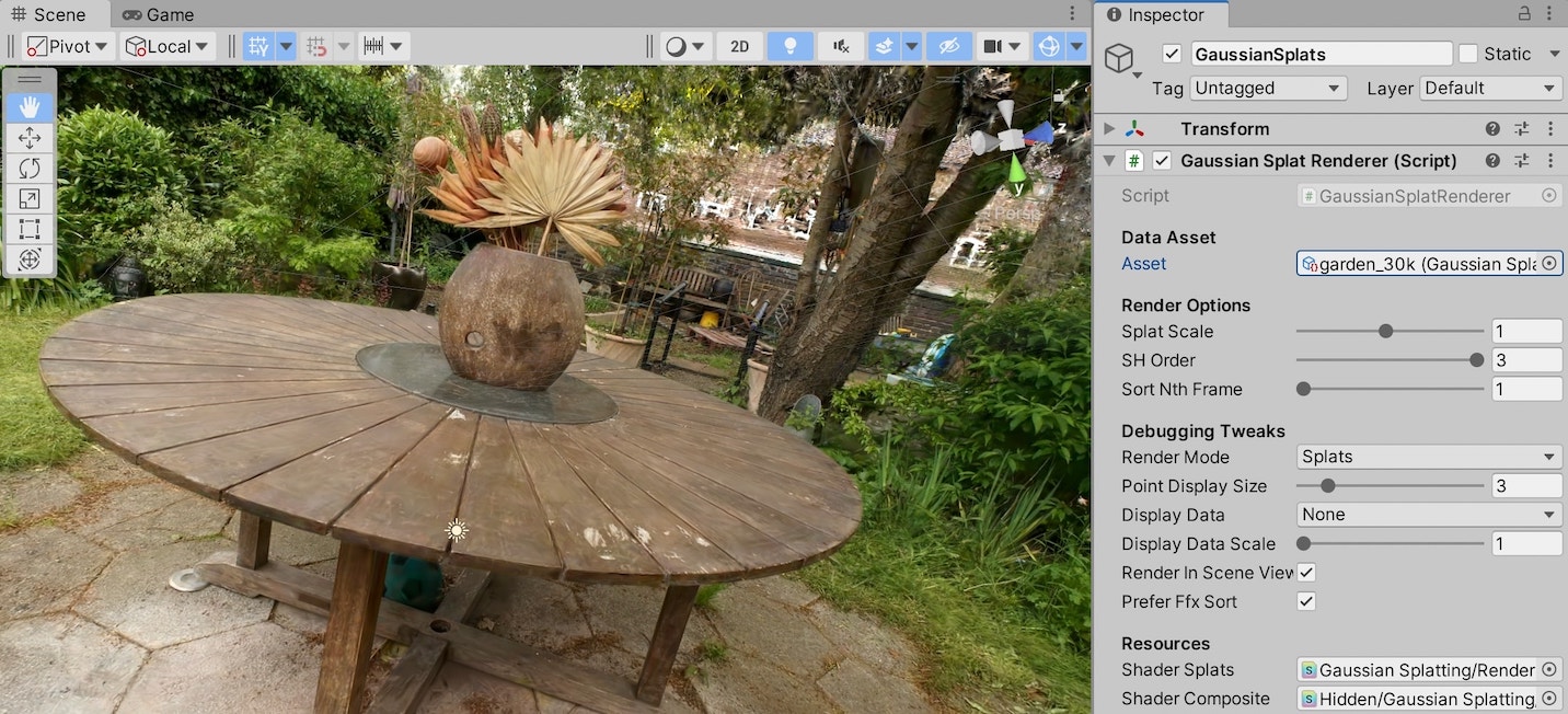 UnityGaussianSplatting screenshot 1