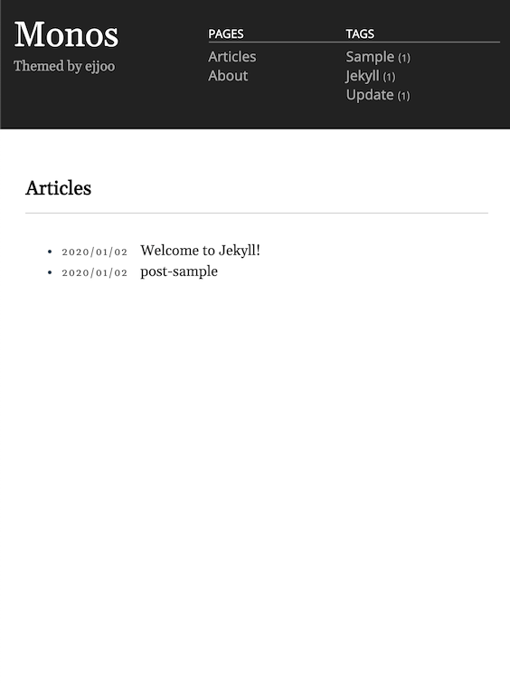 jekyll-theme-monos screenshot 4