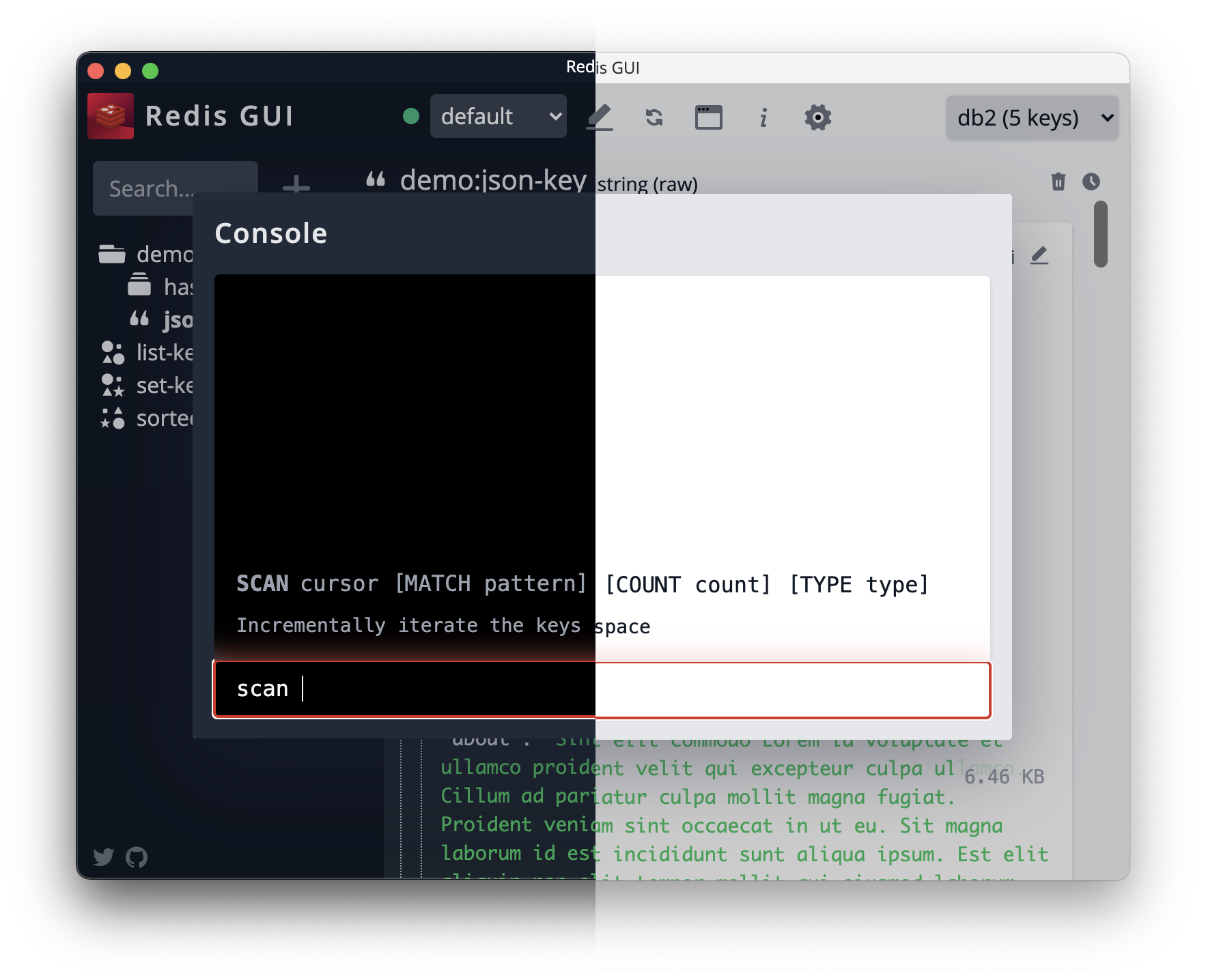 redis-gui screenshot 2