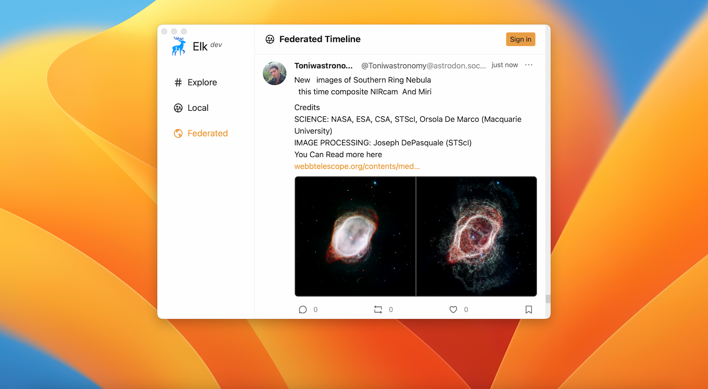elk-native screenshot 1