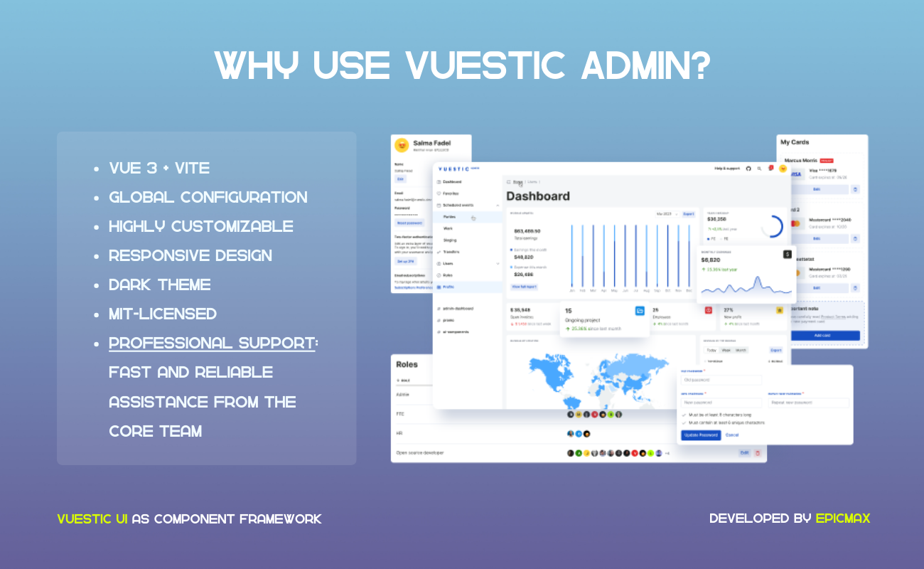vuestic-admin screenshot 1