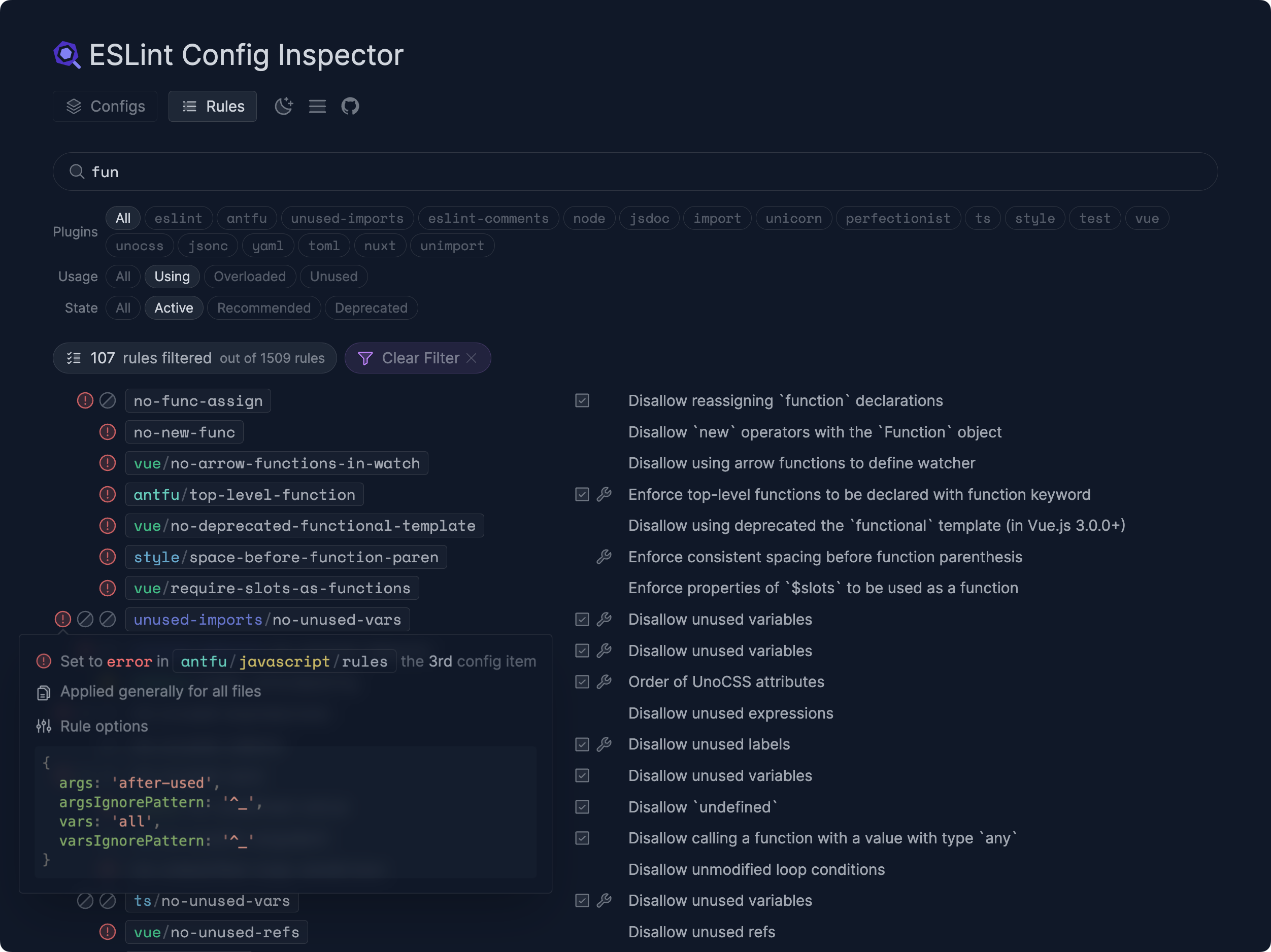 config-inspector screenshot 1