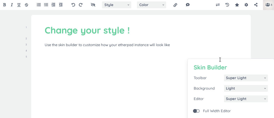 etherpad-lite screenshot 4