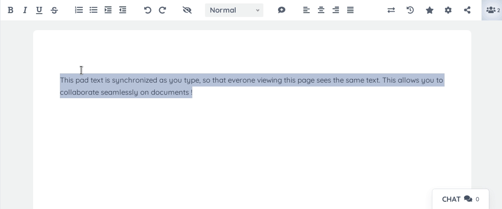 etherpad-lite screenshot 1