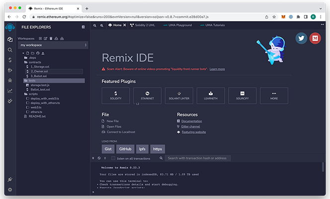 remix-project screenshot 1