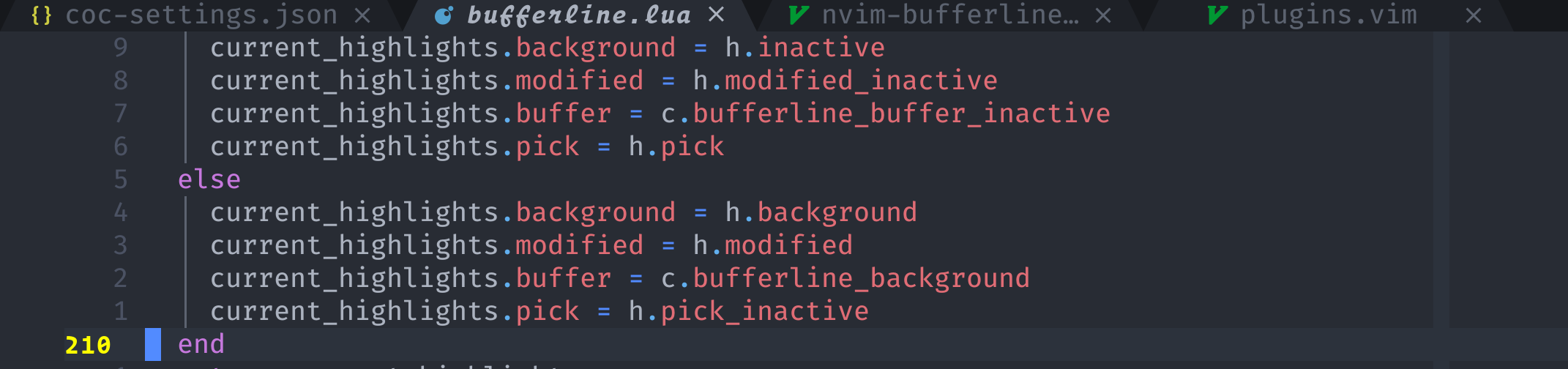 bufferline.nvim screenshot 2
