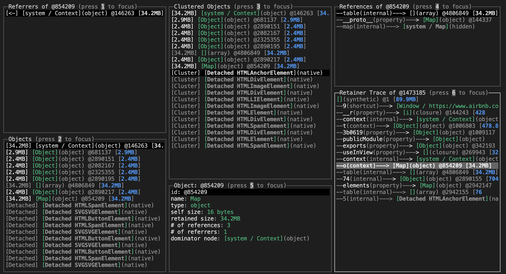 memlab screenshot 2